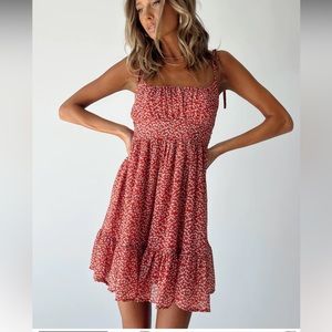 Princess Polly THE BONNIE MINI DRESS MAROON size 4